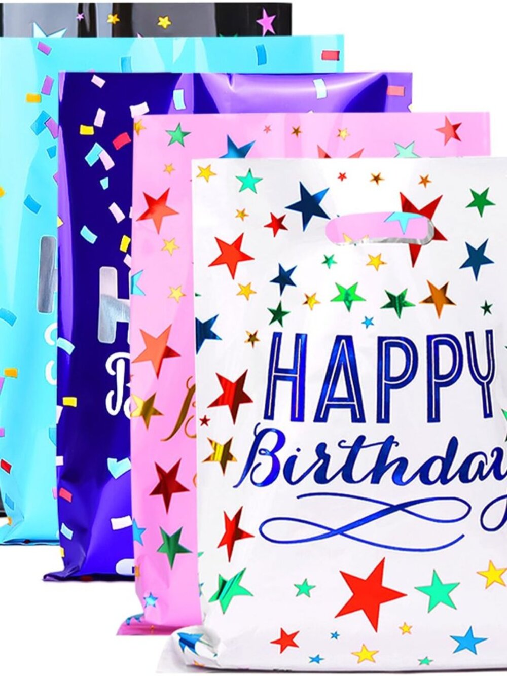 30 Pcs Party Favor Bags for Kids Birthday Assorted Colors Goodie Gift Bags for G